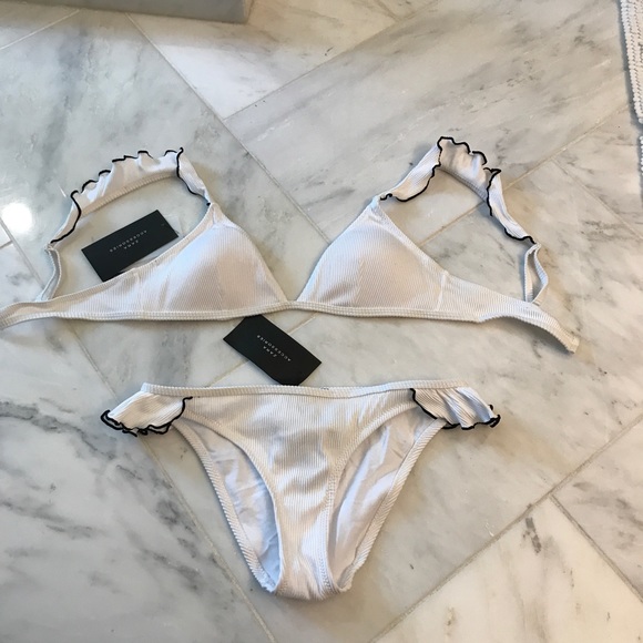 Zara Other - Brand new Zara white bikini with black accents